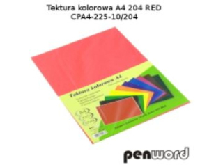 BRYSTOL/TEKTURA KOL. A4 204 RED/CZERWONACPA4-225-10 (SZPSH)