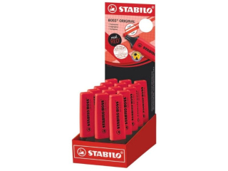 Zakre�lacz STABILO BOSS ORIGINAL prawdziwy czerwony display 15szt. NOWO�� 70/15-7