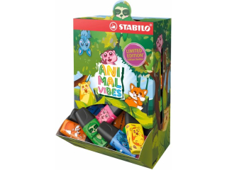 STABILO BOSS MINI Animal vibes display kosz kartonowy 50 szt. NOWO�� 07/50-12-1