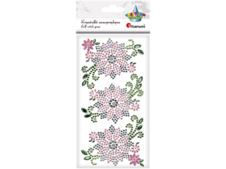 Krysztaki samoprzylepne kwiaty 60x105/18x26mm 5szt. TITWLK