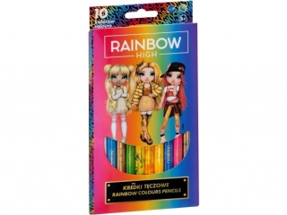 Kredki tczowe trjktne RAINBOW HIGH - 10 kolorw [opakowanie=12szt]