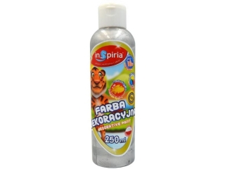 INSPIRIA FARBA DEKORACYJNA 250ML 8656 METALIK SREBRNA PROMBN