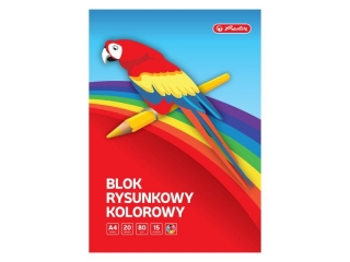 BLOK RYSUNKOWY A4 20K 80G KOLOROWY [opakowanie=10szt]