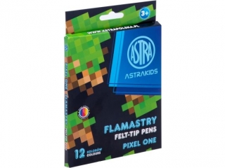 Flamastry okrge ASTRAKIDS Pixel One - 12 kolorw [opakowanie=12szt]