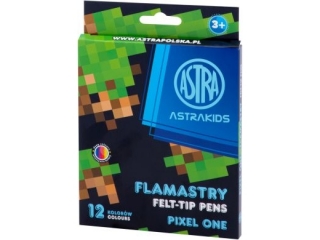 Flamastry okrge ASTRAKIDS Pixel One - 12 kolorw [opakowanie=12szt]