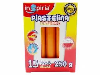 INSPIRIA PLASTELINA - KOMPLET: 15 LASEK - 250 G - POMARAŃCZOWA 9882