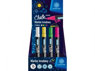 Marker kredowy okrgy ASTRAPEN - 16 szt. display [opakowanie=16szt]