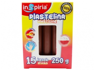 INSPIRIA PLASTELINA - KOMPLET: 15 LASEK - 250 G - BRĄZOWA 9899
