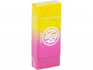 Gumka dwukolorowa neonowa ASTRA - display 36 szt. [opakowanie=36szt]
