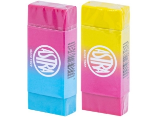 Gumka dwukolorowa neonowa ASTRA - blister 2 szt. [opakowanie=24szt]