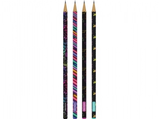 Owki grafitowe trjktne HB ASTRAPEN - Neon/Cats - 4 szt. blister [opakowanie=24szt]
