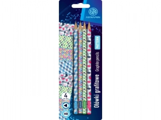 Owki grafitowe trjktne HB ASTRAPEN - Patterns - 4 szt. blister [opakowanie=24szt]