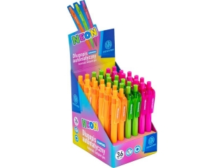 D�ugopis automatyczny 0.7 mm ASTRAPEN Diamond Neon - 36 szt. display  [opakowanie=36szt]