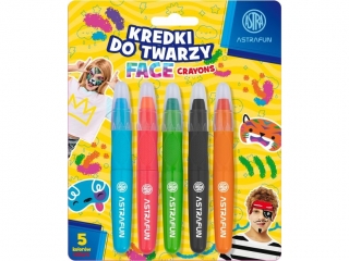 Kredki do malowania twarzy ASTRAFUN - 5 szt. blister [opakowanie=24szt]