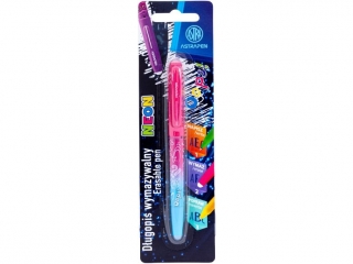 D�ugopis wymazywalny 0, 6 mm ASTRAPEN OOPS! Neon + 2 wk�ady niebieskie - 1+2 szt. blister  [opakowanie=12szt]