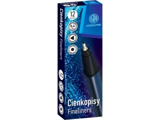 Cienkopis trjktny - czarny - ASTRAPEN - 12 szt. Box [opakowanie=12szt]