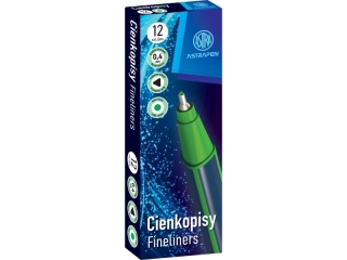Cienkopis trjktny - zielony - ASTRAPEN - 12 szt. Box [opakowanie=12szt]