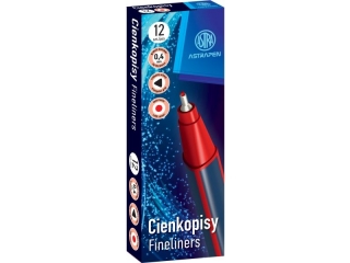 Cienkopis trjktny - czerwony - ASTRAPEN - 12 szt. Box [opakowanie=12szt]