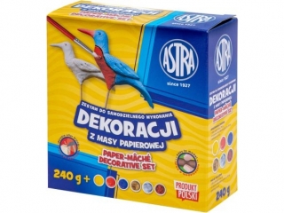 Masa papierowa Astra zestaw 240g, 6 kol x 10 ml, pdzelek [opakowanie=4szt]
