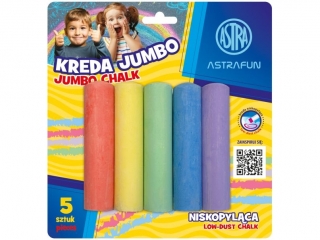 Kreda Jumbo Astra Fun 2x2x10, 5 cm 5 szt [opakowanie=12szt]