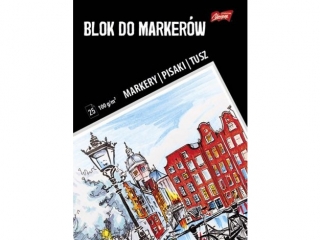 Blok do markerw A4 25 kartek okadka kredowana 100 g/m2 [opakowanie=5szt]
