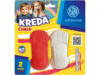 Kreda Samochody Astra Fun 2 szt [opakowanie=12szt]