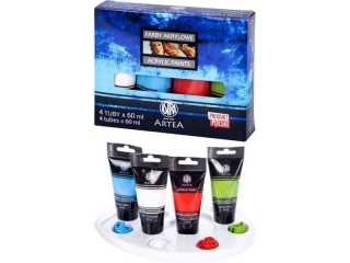 Farby akrylowe Artea 4 kol x 60 ml tuba