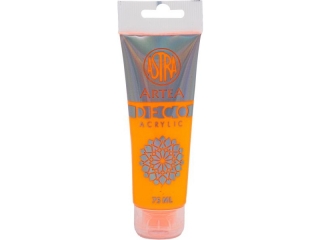 Farba akrylowa DECO ARTEA 75 ml tuba - Neonowy Pomaraczowy   [opakowanie=5szt]