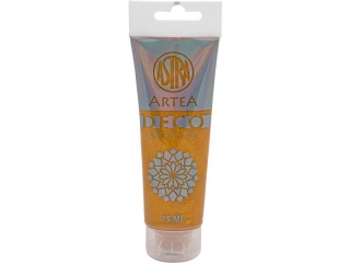 Farba akrylowa DECO ARTEA 75 ml tuba - Metaliczny  Zoty   [opakowanie=5szt]
