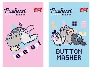 Notatnik A6 50 kartek krata okadka kredowana 70 g/m2 PUSHEEN [opakowanie=10szt]