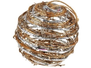 Bańka rattan złota BN 10cm R3843