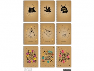 Ko�obrulion A5 kratka kremowy papier 96k, "You are so great" [opakowanie=3szt]