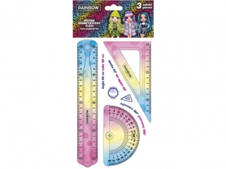 Zestaw geometryczny 3 elementy FLEXI RAINOW HIGH - 1 szt. opp bag (6%)