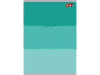 Zeszyt informatyka ze cig A5 60 kartek krata okadka laminowana 70 g/m2 COLOR STRIPES [opakowanie=10szt]