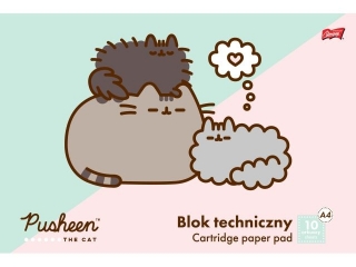 Blok techniczny A4, 10k. PUSHEEN