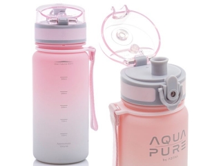 Bidon AQUA PURE by ASTRA 400 ml - pink/grey