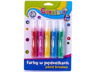 Farba w pdzlekach Astra Baby 5 szt.  [opakowanie=6szt]