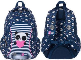 PLECAK 3-KOMOROWY STRIGHT BP-26 LOVE PANDA mkmn