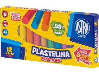Plastelina Astra 12 kol (1 zota) [opakowanie=5szt]