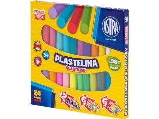 Plastelina Astra 24 kol (6 neon, 6 pastel)  [opakowanie=5szt]