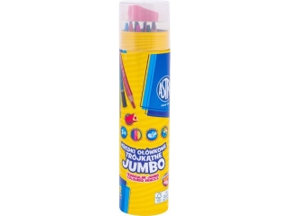 Kredki owkowe trjktne jumbo ASTRA w tubie - 12 kolorw + temperwka [opakowanie=12szt]