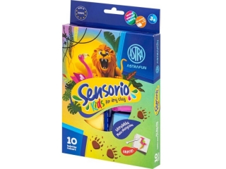 Lekka masa plastyczna Dungla Sensorio Kids - 10 kolorw  [opakowanie=12szt]