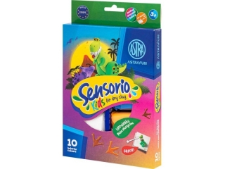 Lekka masa plastyczna Dinozaury Sensorio Kids - 10 kolorw