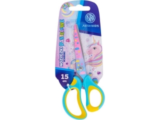 Noyczki szkolne z ergonomicznym uchwytem 150 mm ASTRAKIDS Unicorn - 1 szt. blister [opakowanie=12szt]