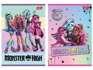 Zeszyt A5 16 kartek krata okadka laminowana 70 g/m2 MONSTER HIGH [opakowanie=15szt]