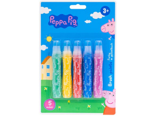 Farby w pdzelkach Peppa Pig - 5 szt. blister [opakowanie=6szt]