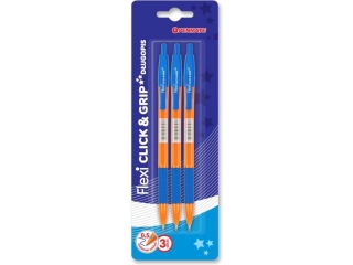PENMATE DŁUGOPIS FLEXI CLIC x GRIP 0, 5 MM 3 SZT. NA BLISTRZE