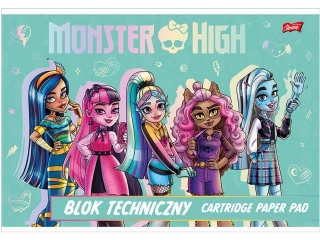 Blok techniczny A4, 10k. MONSTER HIGH