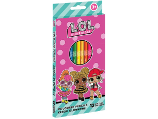 Kredki owkowe trjktne L.O.L - 12 kolorw  [opakowanie=12szt]