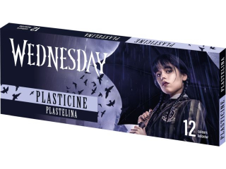 Plastelina szkolna Wednesday - 12 kolorw [opakowanie=5szt]